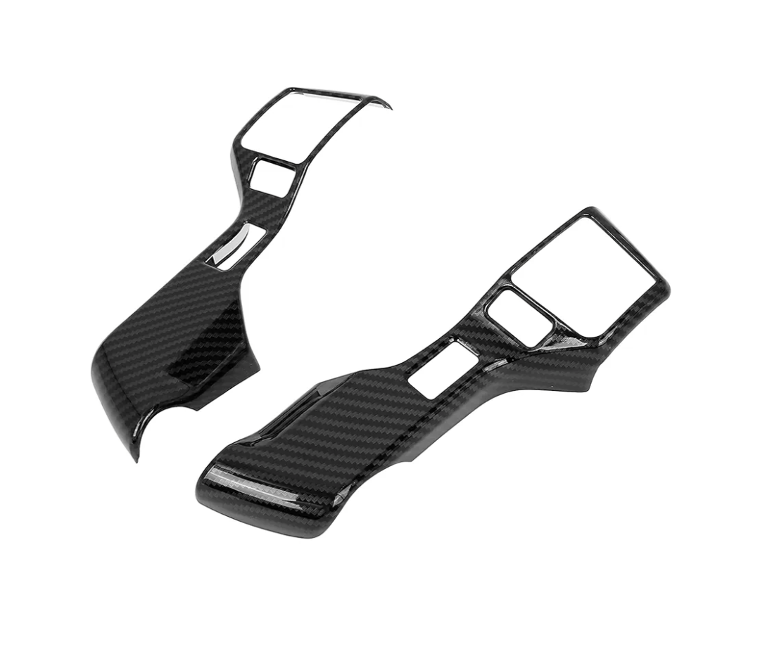 X AUTOHAUX Car Interior Accessories - Steering Wheel Cover Trims for Toyota Tacoma 2014-2021, Tundra 2018-2021, 4Runner SUV 2010-2021 - Carbon Fiber Style, Black