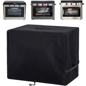 Waterproof Cover for Camp Chef Outdoor Oven, Also Fit for Camp Chef Deluxe/ Professional Outdoor Oven, Windproof Camping Stove Accessories with Drawstrings (Cover Only) (black)