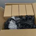 C9 Christmas String Lights Outdoor 100ft Vintage Christmas Tree Lights for Indoor Outdoor Roofline Patio Room Holiday Party Backyard Xmas Decoration, Black Wire, 100+4 Bulbs, Not Connectable