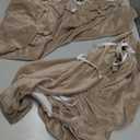 Yikko Velvet Chair Seat Cusion Covers for 14.96-18.89 Inch Office Computer Chair Covers, with Straps Washable Slipcovers Protector, Home, Dining Room Bar Wedding Party Decor (Khaki, 2)