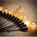 CTKcom 40 Watt E14 Base Edison Chandelier Light Bulbs (6 Pack),C35 Vintage Antique BulbsDimmable Amber Glass, Warm White 2300k,for Candle Pendant LightsHome Light Fixtures120V