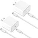 iPhone 17 16 15 Charger, 2-Pack 33W Fast Charging Wall Charger Adapter Block Cubes with 6ft USB C to USB-C Cable Data Sync Type C Cord for iPhone 17 16 15 Pro Max 17 16 15 Pro 16 15 Plus iPad 17 Air