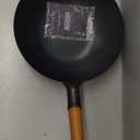 YOSUKATA 13.5" Carbon Steel Wok Pan  Pre-Seasoned Flat Bottom Pow Wok for Stir Fry, BBQ, Grill & Camping  Traditional Japanese Chinese Cookware  Compatible with Induction, Electric, Gas, Open Fire (34cm)