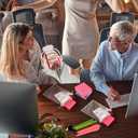 Marspark 201 Pcs Christmas Bulk Gift Set Employee Appreciation Team Gifts Bulk 10 Colors Notepads Gel Pens with Gift Bags Cards Twine Gifts Set for Xmas Coworkers Staffs Team Party Favors