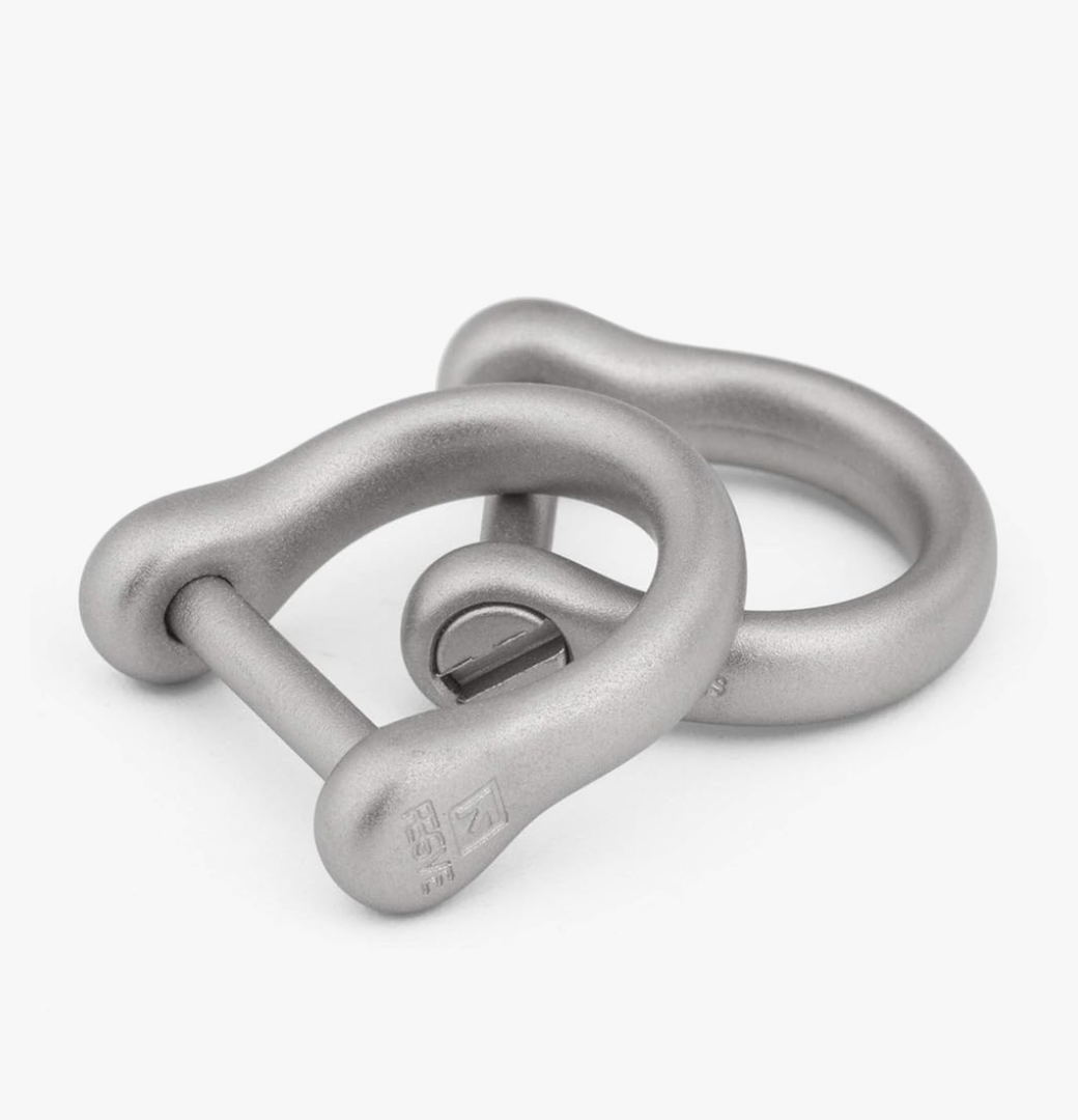 TISUR D Ring Keychain, Key Chain Rings, Heavy Duty Key Fob Ring Shackles, U Shape Key Ring for Car Keys Purse