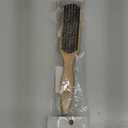 100% Boar Bristle Peach Wood Slick Back Hair Brush | Natural Wooden Styling Tool to Restore Shine, Control Frizz, Smooth Flyaways | Teasing to Add Volume | Sleek Ponytails, Buns & Men's Beard Grooming