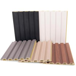 Art3d Slat Wall Panels, WPC Soundproof 3D Wall Paneling for Interior Wall Decor, TV Background, Samples 5-Pack 6 x 6 in.