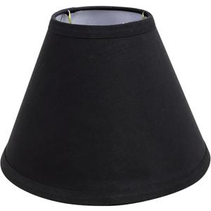 Aspen Creative 58727A Transitional Hardback Empire Shape UNO Construction Lamp Shade in Black, 4" Top x 9" Bottom x 6-1/2" Slant Height, Slip UNO 33mm