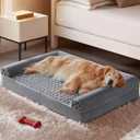 BFPETHOME Dog Beds for Large Dogs, Orthopedic Dog Bed for Medium Large Dogs,Big Waterproof Couch Pet Bed with Removable Washable Cover