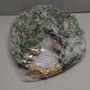 Christmas Snowy Norfolk Wreath 16 Inch Christmas Kitchen Cabinet Wreath Vintage Snow Flocked Pine Cones Wreaths for Xmas Decor Door Cabinet Window Mantle Wall Outdoor Indoor