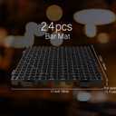 Tioncy 24 Pcs Bar Countertop Supplies Interlocking Mats 12 x 12 Inch Rubber Black Shelf Liners Bar Drying Coffee Non Slip Spills Mats for Bartending Home Cocktail Bars Restaurants