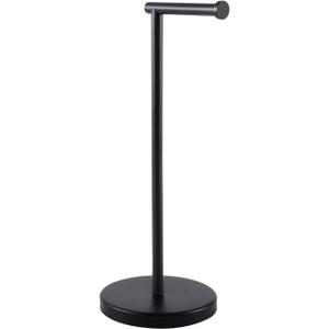 KES Bathroom Toilet Paper Holder Stand Modern Tissue Roll Holder SUS304 Stainless Steel Rustproof Freestanding 20.2" H, Matte Black BPH283S1-BK