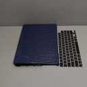 KEROM Compatible for MacBook Pro 14 Inch Case 2026 M5, 2021-2025 M4 M3 M2 M1 A3427 A3426 A3434 A3112 A3185 A3401 A2918 A2992 A2779 A2442, Crocodile Skin PU Leather Hardshell & Keyboard Cover, Blue