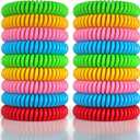 18 Pack Mosquito Repellent Bracelets for Adults & Kids, DEET-Free Waterproof Bands, Individually Wrapped Repellent Wristbands
