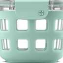Ello DuraGlass Rounds Glass Food Storage Containers - Meal Prep Bowls with Silicone Sleeve and Airtight Lids, 2 Cup, Yucca