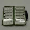 small tackle box, mini pocket portable fishing tackle box organizer, double sided plastic organizer box, travel storage containers for vest casting fly fishing (Green (Size: 7.8" L x 4.2" W x 1.8" H))