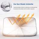 Sedan SUV Car Sun Shade for Windshield UV Rays and Heat Sun Visor Protector,Foldable Windshield Sun Shade Umbrella,Keep Car Cool,Easy to Use/Store,57''x 31''