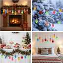 36 Pcs Velvet Christmas Lights Bulbs Ornaments 1.57 Inch Christmas Bulbs Hanging Ornaments for Xmas Tree Outdoor Yard Indoor Holiday Party Decoration