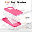 2 x SUPFINE Designed for iPhone 11 Case,Premium Liquid Silicone with [Soft Anti-Scratch Microfiber Lining][Upgraded Camera Protection] Slim Shockproof Protective Phone Case for Men Women Girls,Hot Pink