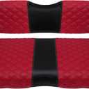 Golf Cart Seat Covers for EZGO RXV 2008 Up Front OEM Universal Seat Cushion, Marine Grade Vinyl Leather EZGO RXV Seat Covers/Easy to Install-Deep Red (2PCS)