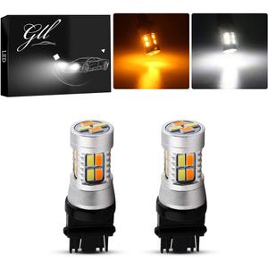 Super Bright 3157 Amber/White Switchback Turn Signal LED Light Bulbs 12V LED Replacement Light 3457 3155 4057 4057 3047 3057-2pcs