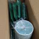 MirthMood 350pcs Green Plastic Plates, green Plates Set, Including Green Disposable Plates and Napkins, Plastic Cutlery and 12OZ Cups, Serve 50 Guests for Party & Wedding