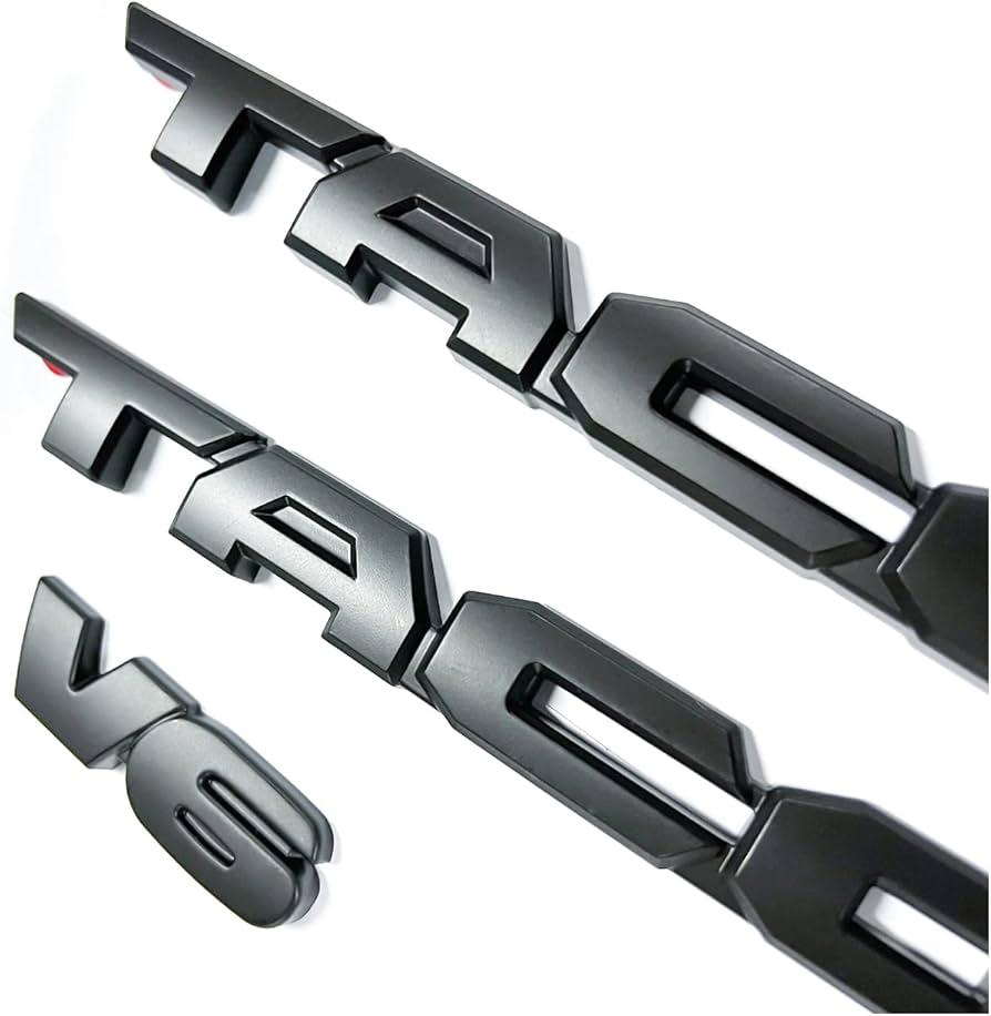 Blackout Emblem Overlays 3Pcs Compatible with 2016 2017 2018 2019 2020 2021 2022 2023 2024 2025 ABS Plastic Badge Emblems Overlay 240929 with Strong Adhesive Matte Black