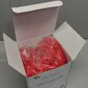 FUTEI Red Decorative Throw Pillow Covers 20x20 Inch Set of 2, Square Soft Faux Rabbit Fur Big Striped Cushion Cover,Home Decor for Couch Sofa Bed Living Room