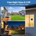 3MP Window Camera,2.4Ghz & 5Ghz WiFi Dome Cameras for Home Security for Indoor & Outdoor Monitoring,ChroMax AI Color Night Vision,24/7 Recording,Person & Motion Detection,Easy Install1 Pack