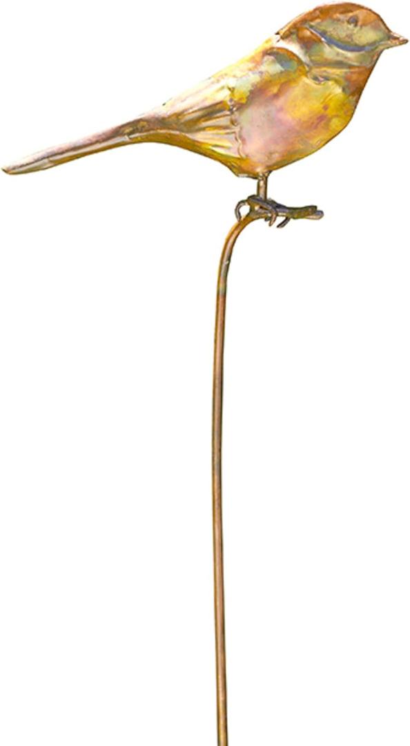 AG-1307 Flamed Bird Garden Stake, 6.5 by 1 by 29", Multi-Colour