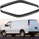 Window Visors Rain Guards Shield for 1996-2025 Chevy Express Van/GMC Savana, Out-Channel Window Vent Wind Deflectors Visors Shades