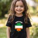 St Patricks Day Shirt Kids  Boys Girls Toddler Green T-Shirt Lucky Clover Ireland Shamrock Outfit 2T-8T (Black)