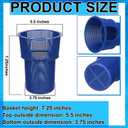LemonRoad 2 Pcs Pool Pump Basket Replacement Compatible with Superflo Vs Pool Pump Pentair Filter, Skimmer Strainer Basket-Remove Leaves and Debris (Blue)