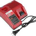 Rapid Charger Replacement for Milwaukee M18 & M12 Battery Charger | Compatible for Milwaukee M-18 M-12 48-59-1812 48-11-1815 48-11-2420 48-11-1840 12V 18V Cordless Tools Batteries