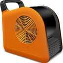 Air Mover Blower Fan for Drying Cooling and Ventilating, High Velocity Fan for Home Garage Workshop and Job Site Use, Portable Floor Fan with 185° Rotation, 3 Speeds, 2 AC Outlets, Orange