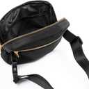 Cross Body Fanny Pack for Women,Fashion Waist Packs Crossbody Bags,Belt Bag with Adjustable Strap - Black