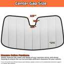 2020-2024 Explorer Windshield Sun Shade Compatible for 2020-2024 Ford Explorer Front Upgraded 6 Layers Accordion-Folding Front Sun Visor with Storage Bag Keep Interior Cool
