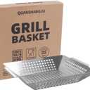 Vegetable Grill Basket for Outdoor Grill - Extra Large, Heavy-Duty Stainless Steel Veggie Grilling Basket with Handles (1 Pack)