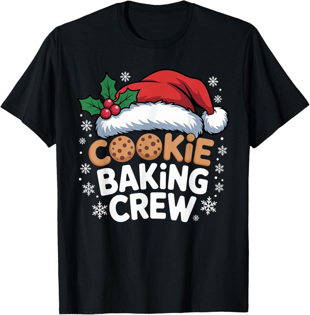 Cookie Baking Crew Funny Christmas Baking T-Shirt, Size M