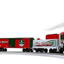 Lionel Winter Wonderland LionChief Electric O Gauge Bluetooth 5.0 Train Set with Remote, Voice Control, Lights, Sounds, & Smoke, Christmas Train Set, Age 14+