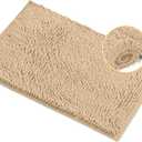 LuxUrux Bath Mat-Extra-Soft Plush Bath Bathroom Rug,1'' Chenille Material, Super Absorbent Shaggy Bath Rug. Machine Wash & Dry (20 x 30, Birch)