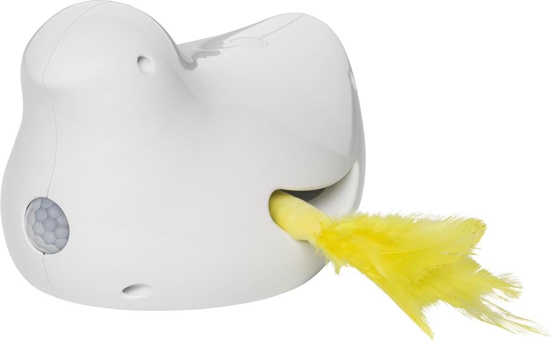 PetSafe Electronic Cat Toys Automatic Cheese and Peek-A-Bird Hide and Seek Teaser Toy Interactive Bird and Mouse Hunt Play While You are Away