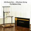 SRIWATANA Jewelry Organizer Stand, Extra Tall Necklace Holder Jewelry Holder, Gift Idea (Carbonized Black & Black)