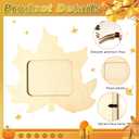 Amyhill 6 Pcs Fall DIY Picture Frames Thanksgiving Day Craft Wooden Maple Leaf Photo Frames Autumn Gifts for Friends DIY Maple Leaf Shaped Unfinished Wooden Photo Autumn Party Event Decorations