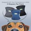 Wegreeco Washable Male Dog Belly Band - Pack of 3 - Washable Male Dog Belly Wrap, Small Doggie Dog Diapers Male for Doggy Puppy (Black, Charcoal, Navy, Small) (Small (11" to 14"))