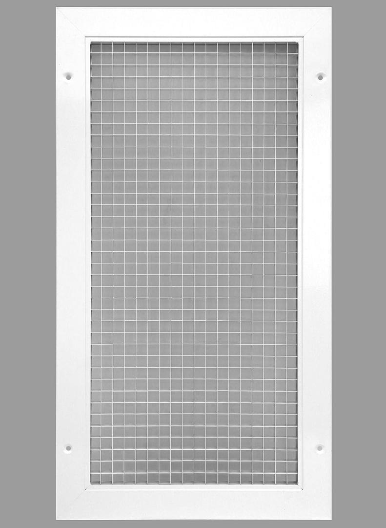 HVAC Premium 12" x 24" or 24" x 12" Cube Core Eggcrate Return Air Grille - Aluminum Rust Proof - HVAC Vent Duct Cover - White [Outer Dimensions: 13.75 X 25.75]