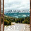 12x17 Picture Frame Deep Brown for Wall Hanging, Wood 12 x 17 Frame Photo Frame for Wall Horizontally or Vertically, Deep Brown, 2 Pack