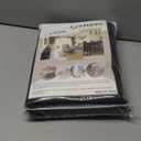 100% Blackout Linen Textured Curtains 108 Inch Length 2 Panels Set for Living Room, Bedroom, Light Weight Curtains with Grommets Top, Full Blackout Curtains Privacy Protection, Black, 52" W x 108" L