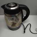 Chefman Electric Kettle, 1.8L 1500W, Hot Water Boiler, Removable Lid for Easy Cleaning, Auto Shut Off, Boil-Dry Protection, Stainless Steel Filter, BPA Free, Borosilicate Glass Electric Tea Kettle (Black)