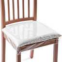 4 Pack Plastic Chair Seat Covers, Adjustable Clear PVC Seat Covers for Dining Room Chairs, Waterproof Plastic Chairs Cover, Removable and Washable Kitchen Dining Chair Protector (18"D x 18"W x 4.9"H)
